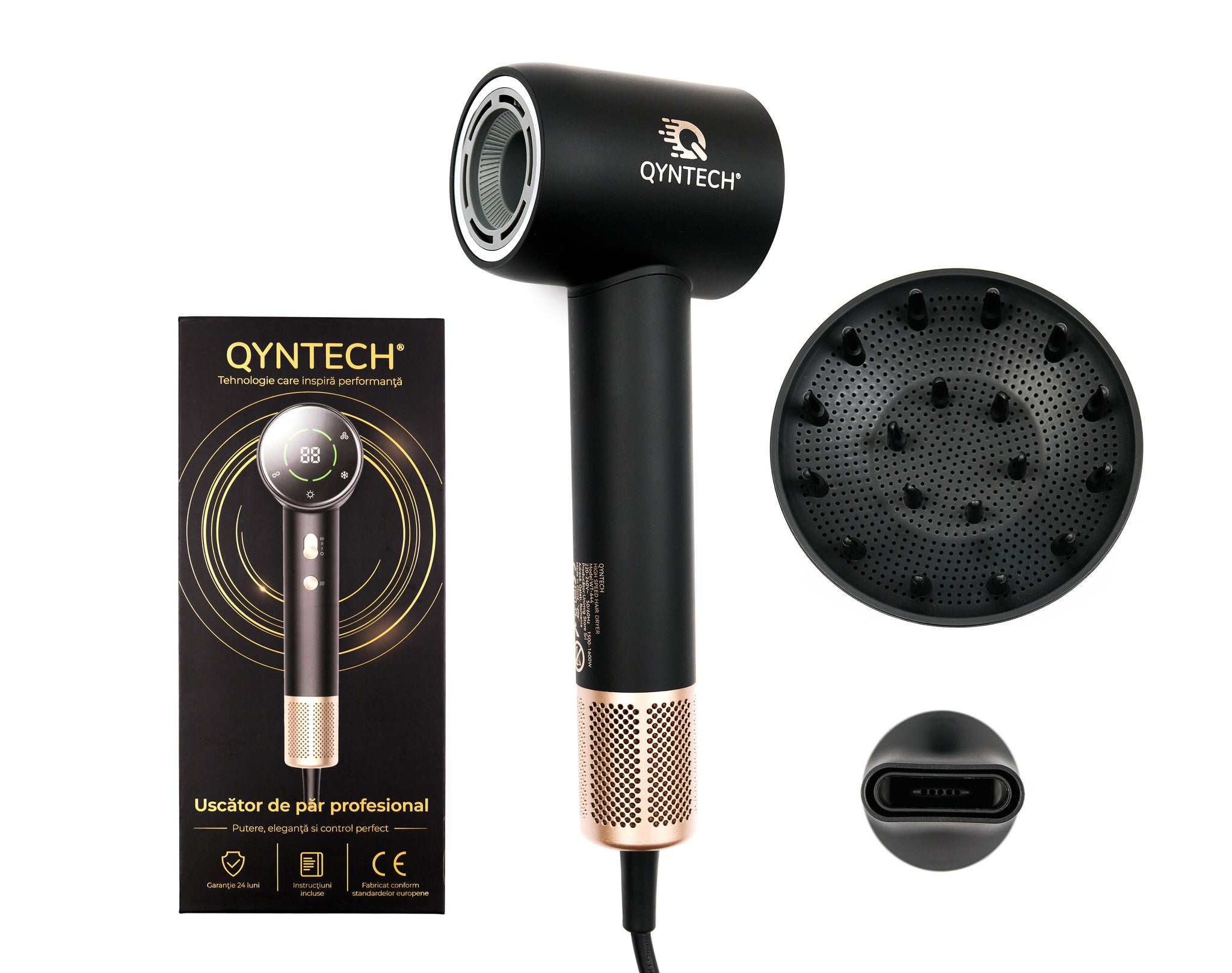 Uscător de păr profesional QYNTECH®, 110000 RPM